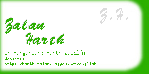 zalan harth business card